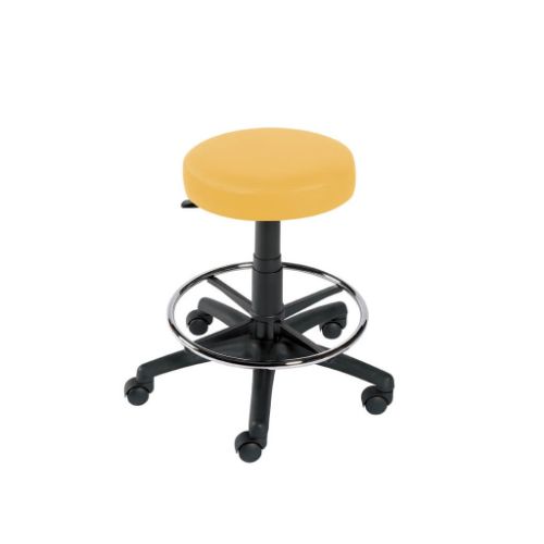 Gas Lift Stool with Foot Ring - Yellow | MidMeds Limited
